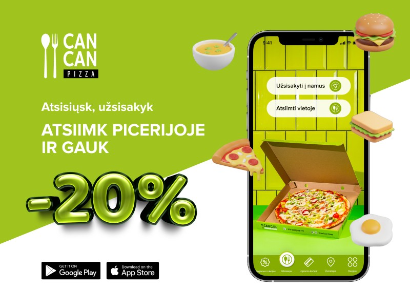 ATSIIMK MAISTĄ SU 20% NUOLAIDA!